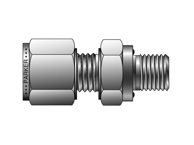 M6MSC1/2R-ED-B A-LOK Metric Tube BSPP Male Connector with ED Seal - MSC-ED