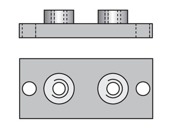 APLC8X Metric Heavy Series APLC Weld / Screw Plate